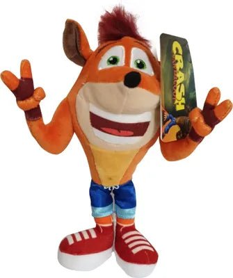 Crash Bandicoot Plüschfigur 22 cm, Kuscheltier zum Spielen und Sammeln