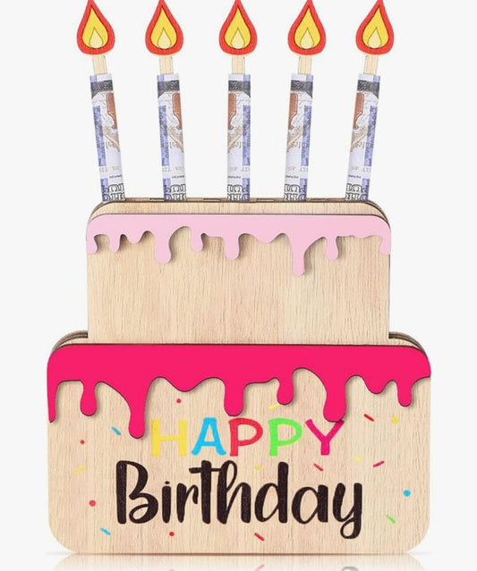 Geldgeschenk zum Geburtstag aus Holz – Happy Birthday