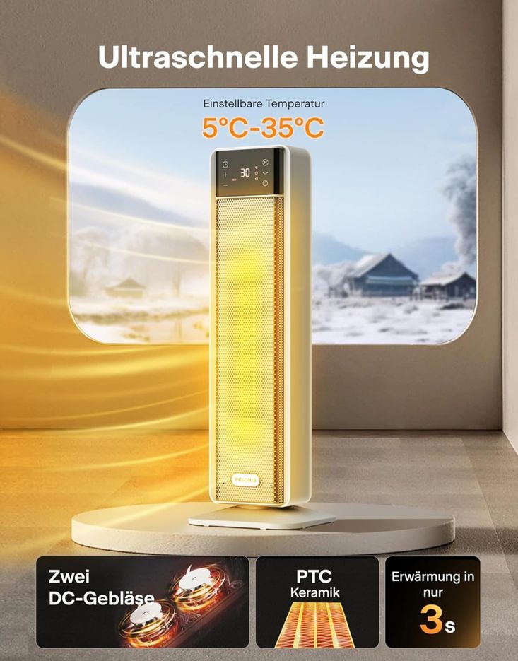 Pelonis 23 Zoll Turmheizung
