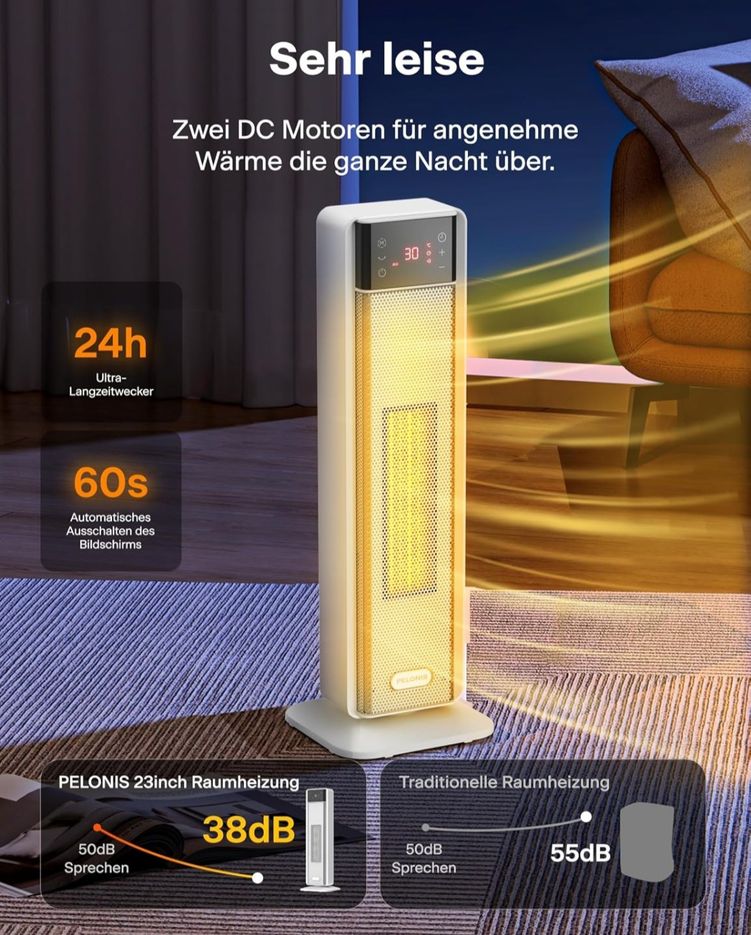 Pelonis 23 Zoll Turmheizung