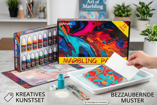 Marbling Paint Set – Kreatives Kunstset mit 16 Farben