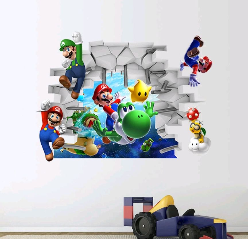 Wandtattoo / Wandsticker Super Mario – 65 × 48 cm