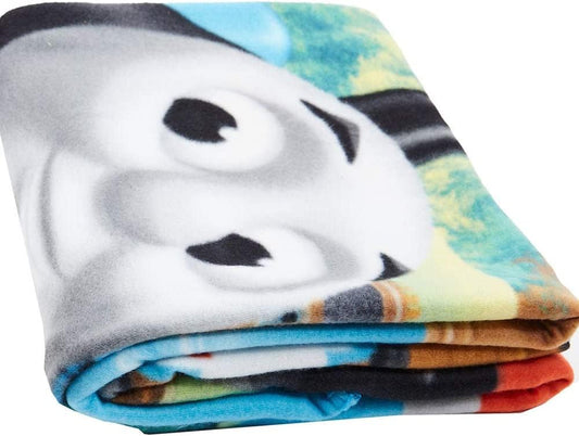Jerry Fabrics Kinder Fleecedecke und Wurf, Thomas und Freunde Charakter, Polyester, Mehrfarbig, 150 x 150 x 0.3 cm, 1 Einheiten