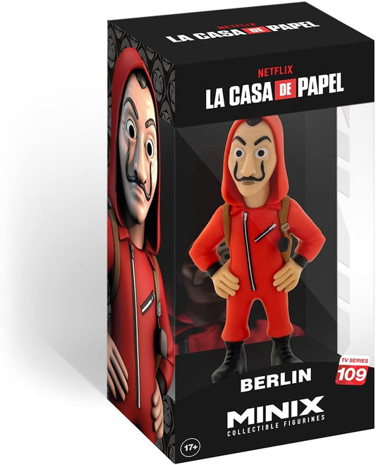 MINIX Collectible Figurines, Money Heist - Berlin W/Mask, 12 cm Sammelfigur, Ab 17+ Jahren, Deutsch