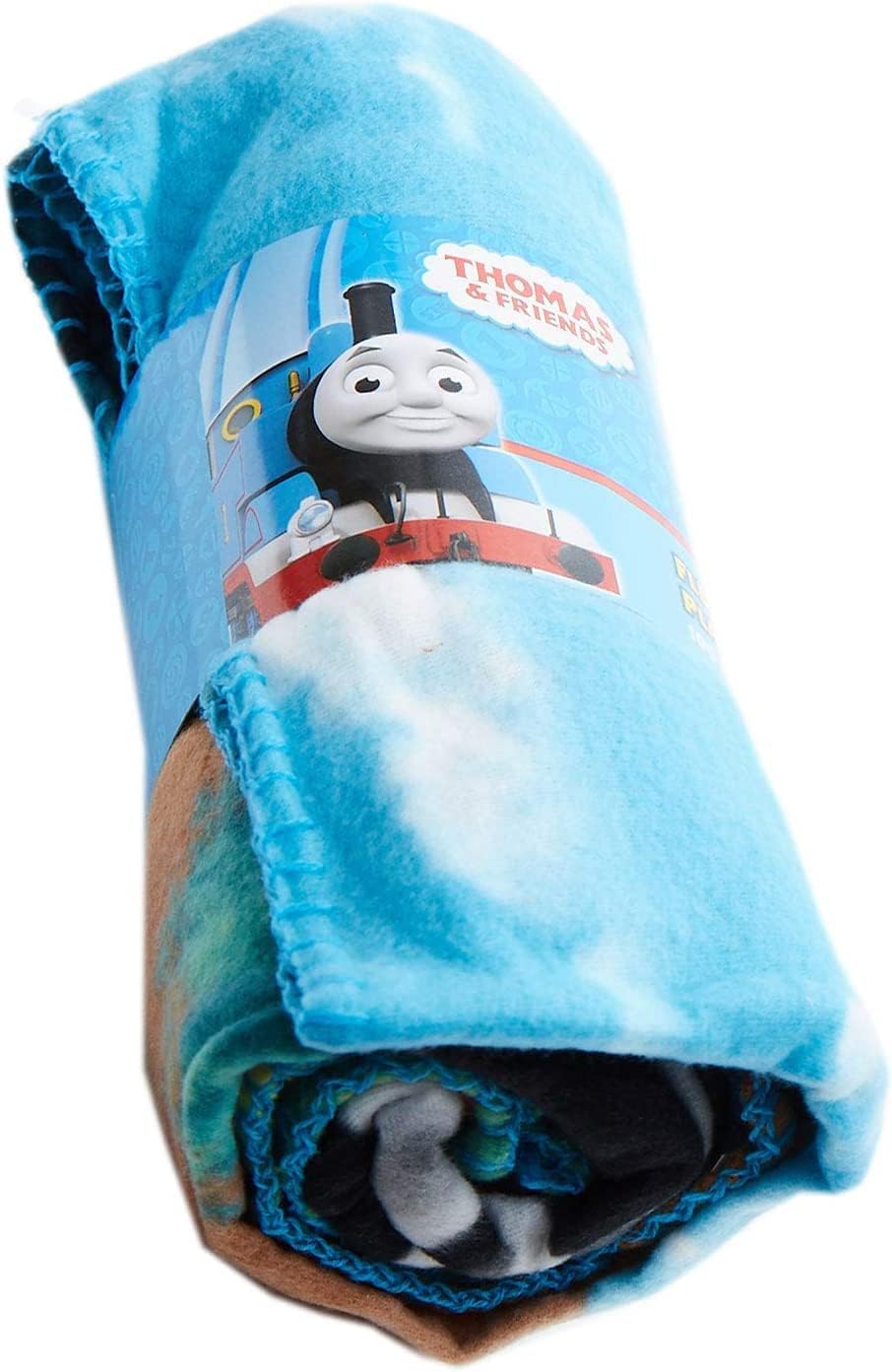 Jerry Fabrics Kinder Fleecedecke und Wurf, Thomas und Freunde Charakter, Polyester, Mehrfarbig, 150 x 150 x 0.3 cm, 1 Einheiten