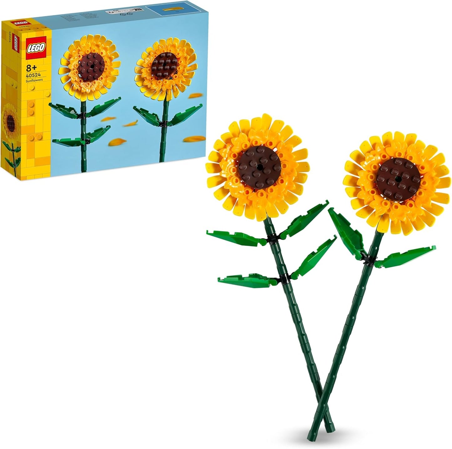 LEGO Botanicals Sonnenblumen - Set mit Kunstblumen für Kinder ab 8 Jahren - Kinderzimmer-Deko oder Blumenstrauß - Geschenk für Jugendliche, Mädchen und Jungen - Botanik Kollektion 40524