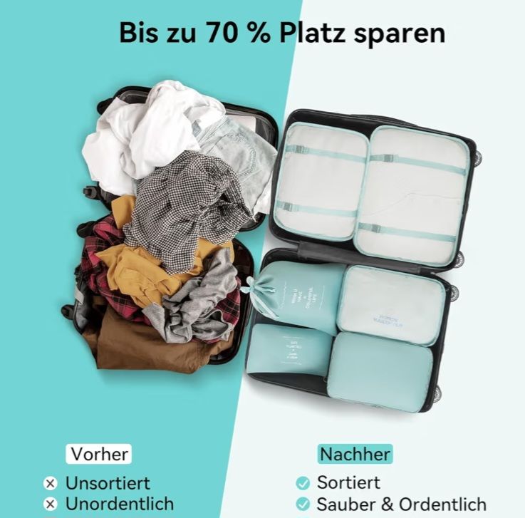 12-teiliges Koffer-Organizer-Set