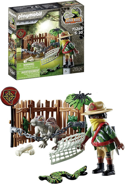 PLAYMOBIL Dino Rise 71265 Spinosaurus-Baby, Dinosaurier im Käfig, Spielzeug für Kinder ab 5 Jahren