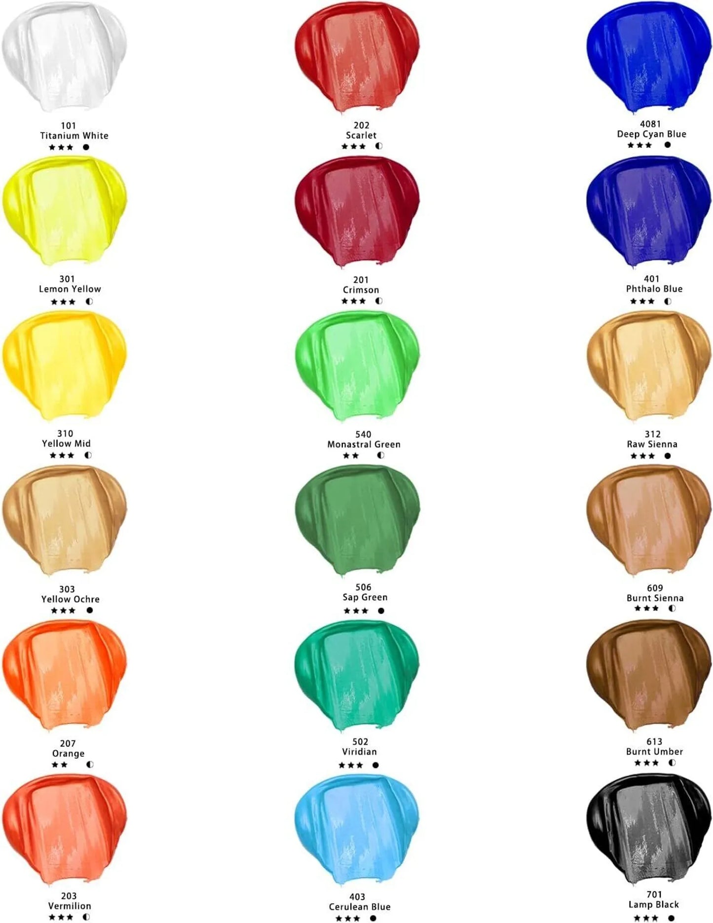 Artecho Acrylfarbe 18 wasserfeste Farben, je 59ml Flaschen mit Klappverschluss, für Papier, Ton, Holz, Steine – zum Reisen, Malen & Freude verschenken