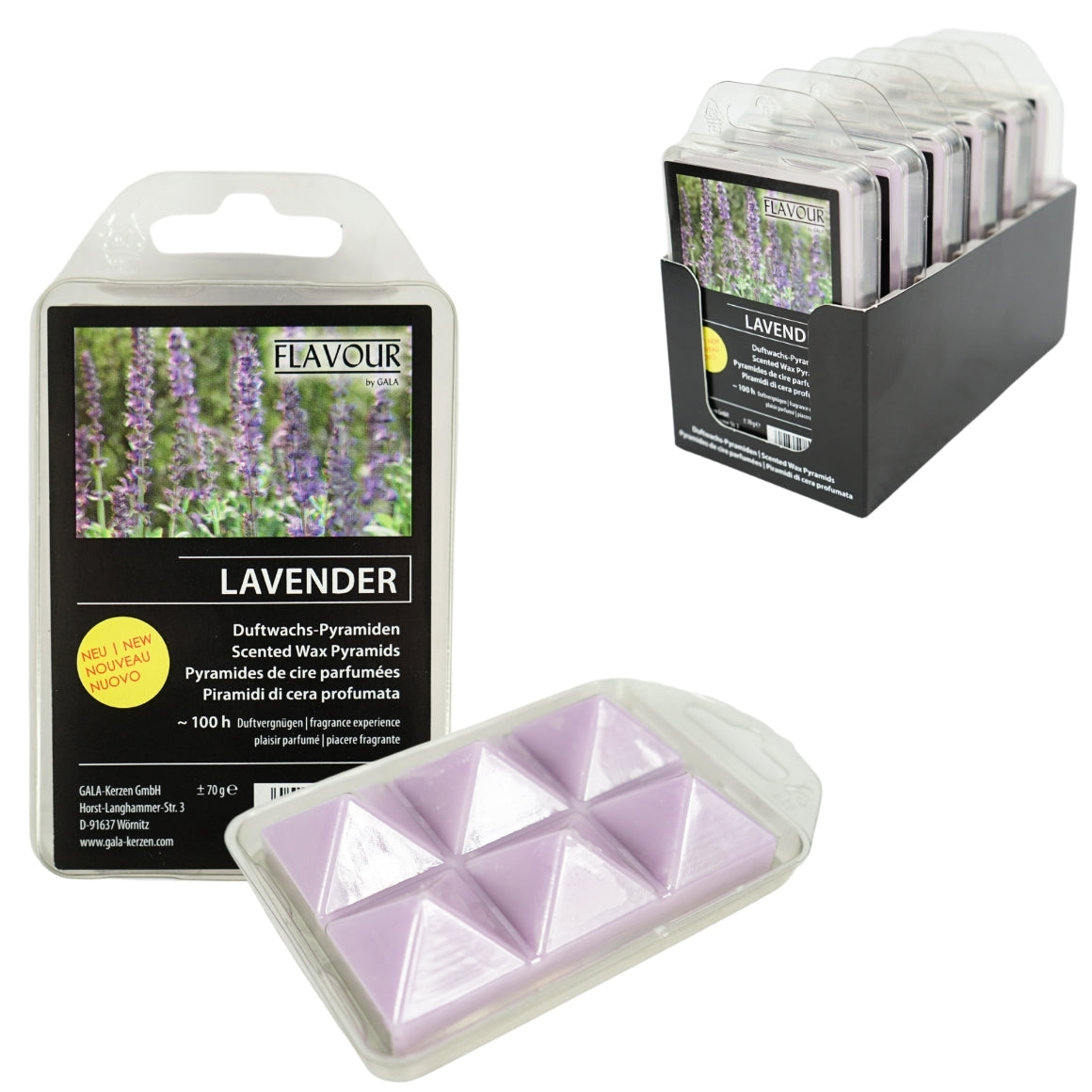 Gala Waxmelts Pyramide Lavendel 6 Stück