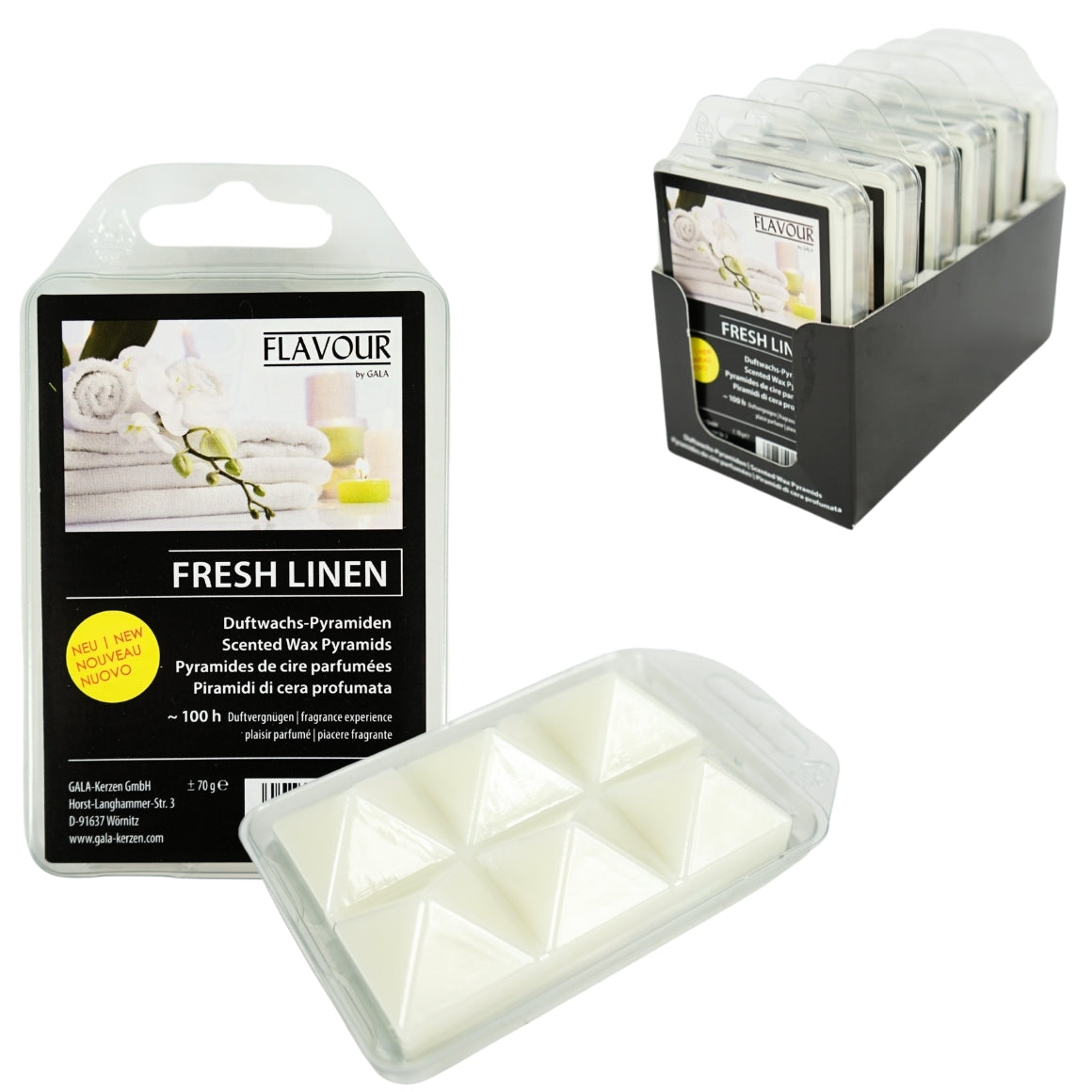 Gala Waxmelts Pyramide Fresh Linen 6 Stück